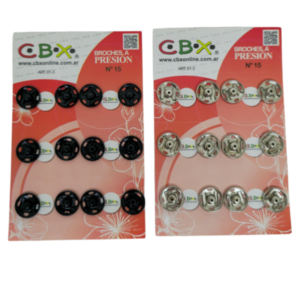 BROCHE A PRESION 15 MM X 12U